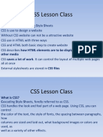 CSS Lesson Class: CSS Stands For Cascading Style Sheets