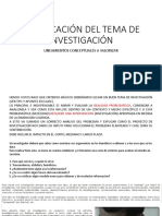 EL TEMA DE INVESTIGACION