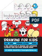 Free Drawing Book For Kids Cartooning With Letters Numbers Words PDF