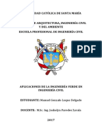 Aplicaciones de La Ingeniería Verde en Ingeniería Civil