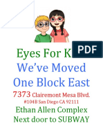 Eyes For Kids: We've Moved One Block East