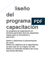 El Diseño Del Programa de Capacitación