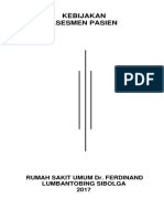 Kebijakan Asesmen Pasien: Rumah Sakit Umum Dr. Ferdinand Lumbantobing Sibolga 2017