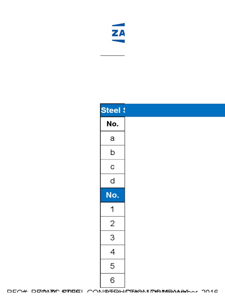 Zamil Steel RFQ-ZC-S009 Details | PDF | Economic Sectors | Engineering