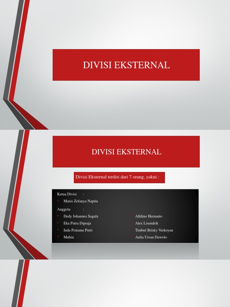 Program Kerja Divisi Eksternal | PDF