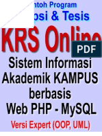 Download Web KRS Online - Sistem Informasi Akademik Kampus Berbasis Web PHP MySQL dan UML Design by Bunafit Nugroho SKom SN36181623 doc pdf