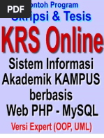 Download Web KRS Online - Sistem Informasi Akademik Kampus Berbasis Web PHP MySQL dan UML Design by Bunafit Nugroho SKom SN36181623 doc pdf