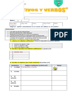 Prueba de Adjetivos y Verbos