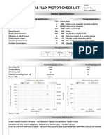 Axial Flux Motor Check List