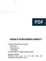 GERAK DAN POSISI BENDA LANGIT II