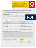 Application Gas Service Line Meter Installation Act Nsw