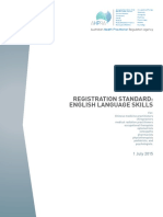 AHPRA Registration Standard English Language Skills 1 July 2015