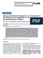 Improved Institutional Cookstoves: An Assessment of The Efficiency in Its Application in The Agro and Food Processing Industry in Ghana