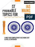 Civilsdaily-100 Most Probable Issues For Mains 2017 PDF