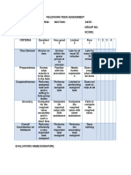 Fieldwork Peer Assessment