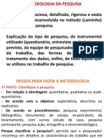 Metodologia da Pesquisa: Passos para Fazer