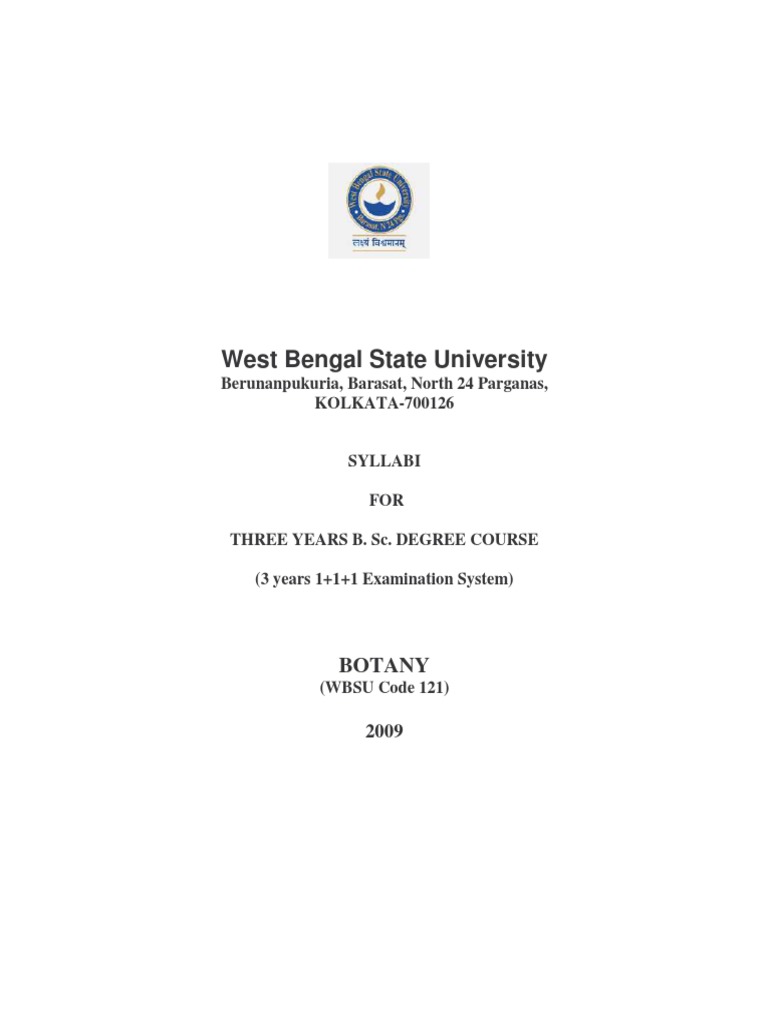 WBSU Botany Syllabus Overview 2025 | PDF | Prokaryote | Bacteria