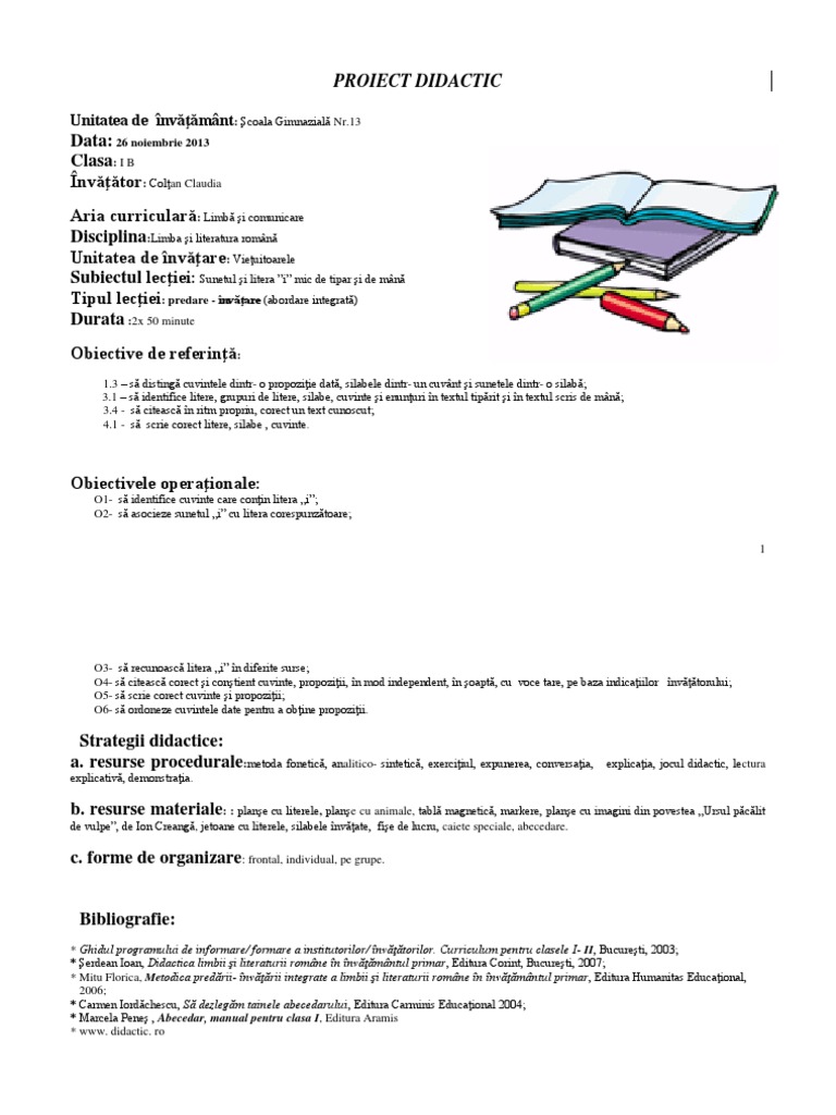166 Proiect Didactic | PDF