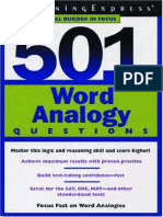 LearningExpress 501 Word Analogy Questions