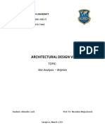 Architectural Design Vi: Site Analysis - Briješće