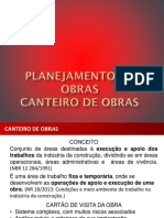 Planejamento de Obras Canteiro de Obras