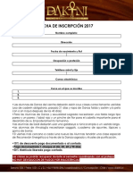 Ficha de Inscripción Curso Danza Dakini