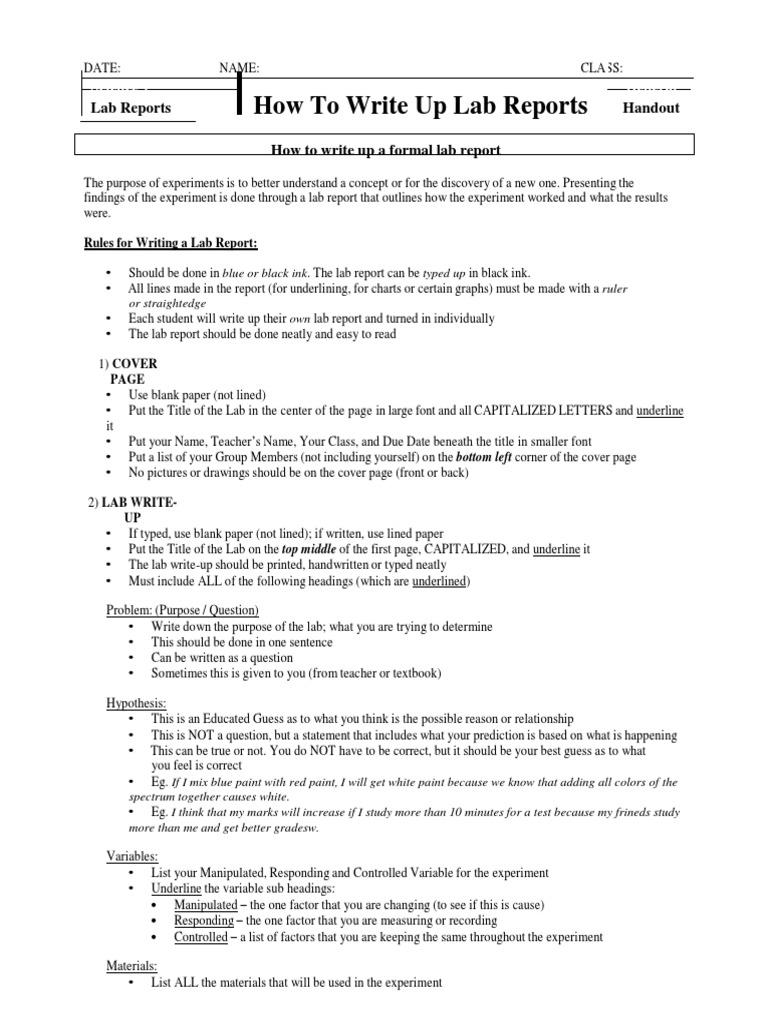 Science 9 Lab Report Guide | PDF | Experiment | Methodology
