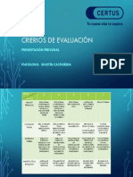 Crierios de Evaluación