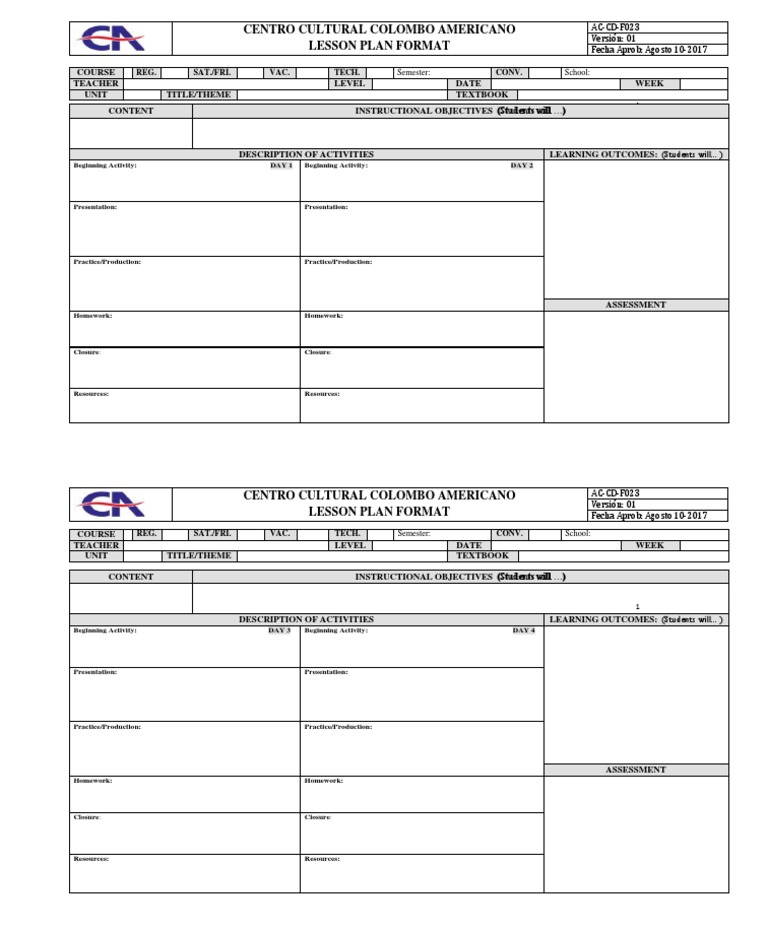 Unified Lesson Plan-4 Days | PDF | Lesson Plan | Educational Psychology