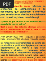 As Relacões Precoces