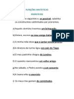 Funções sintáticas: exercícios de substituição pronominal e identificação de modificadores