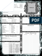 Blank Write Able BTV CH Acter Sheet