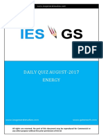 Daily Quiz August-2017 Energy