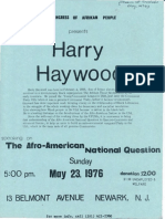 CAP Flyer For Harry Haywood Event 1976