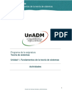 Unidad 1. Fundamentos de La Teoria de Sistemas - Actividades