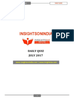 Insights Daily Quiz July 2017