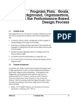 Program Plan: Goals, Background, Organization, and The Performance-Based Design Process