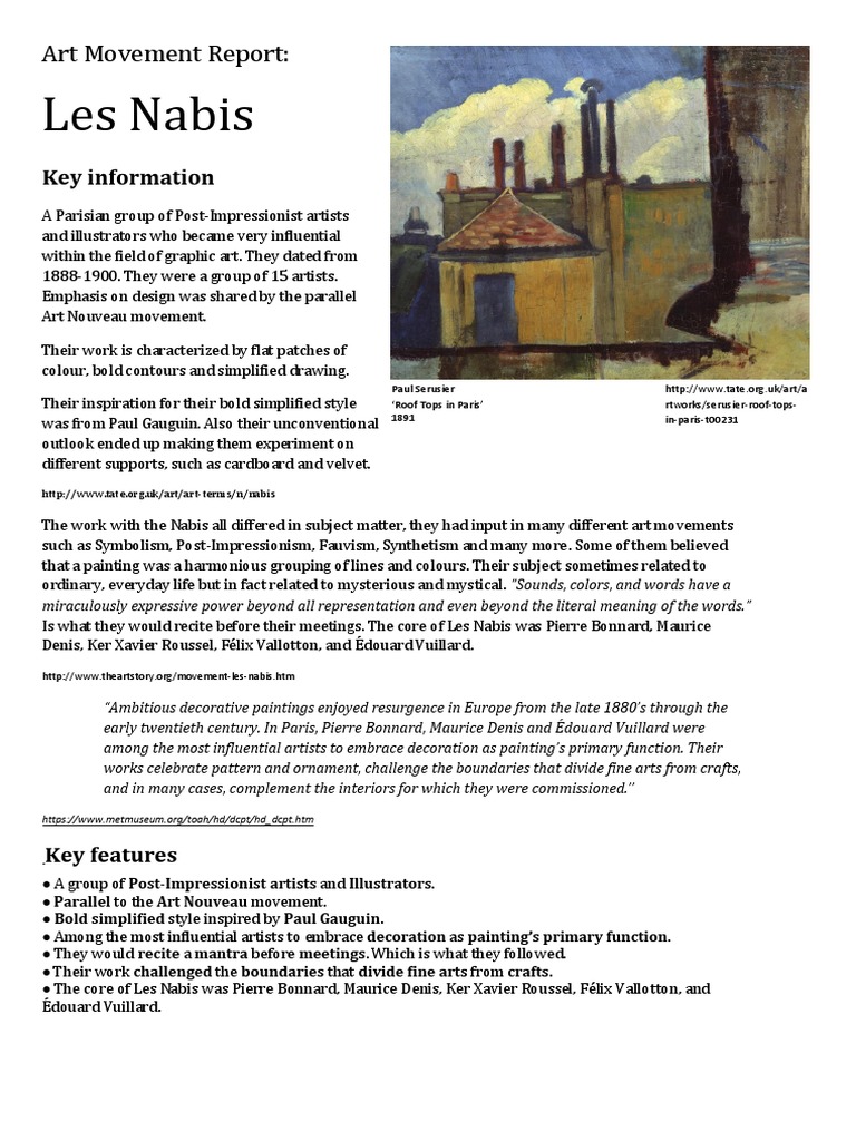 Les Nabis Article | PDF | Art Criticism | Movements
