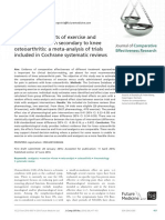 Comparable Effects of Exercise and Analgesics for Pain Secondary to Knee Osteoarthritis a Meta Analysis of Trials Included in Cochrane Systemati