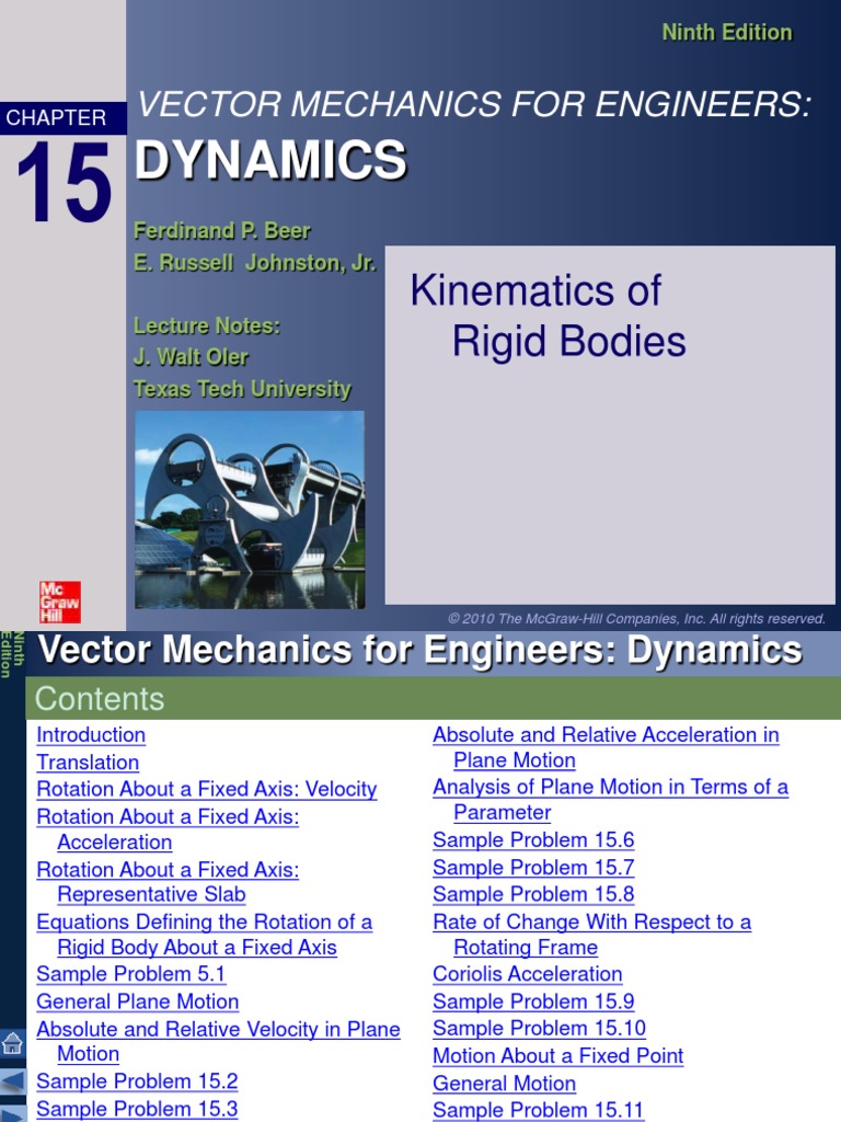 Dynamics - Chapter 15 | PDF | Rotation Around A Fixed Axis | Acceleration