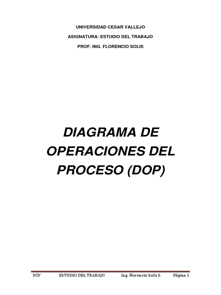 Diagrama DOP en Ingeniería Industrial | PDF | Soldadura | Construcción