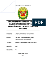Organizador Gráfico Sobre La Investigación Científica y Su Relación Con La Investigación Policial - s3 PNP Barrera Pacaya