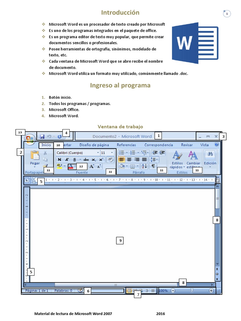 Guía de Microsoft Word 2007 | PDF | Archivo de computadora | Point and ...