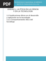 Comportamiento Ético Del Tecnologo