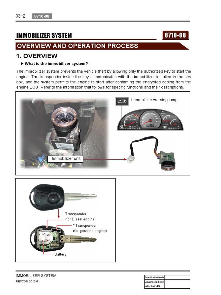 Immobilizer System PDF Systems Engineering Electronics