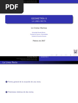 Linea Recta Parte 2 Linea Geometria Ecuaciones