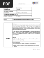 Lab 1 (Level 1) - Longitudinal - and - Cross-Sectional - Leveling