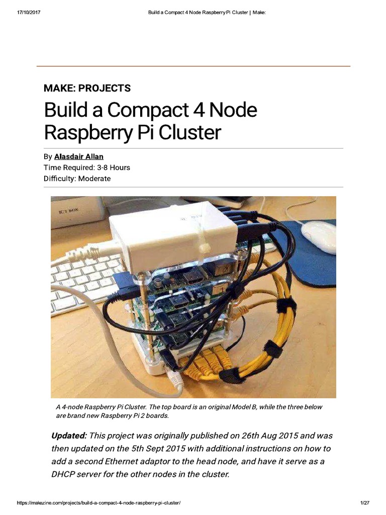 Build A Compact 4 Node Raspberry Pi Cluster - Make | PDF