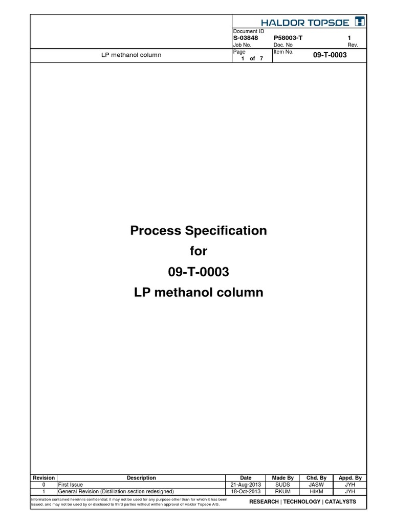 720C003 (LP Methanol Column) PDF Liquids Surface Tension