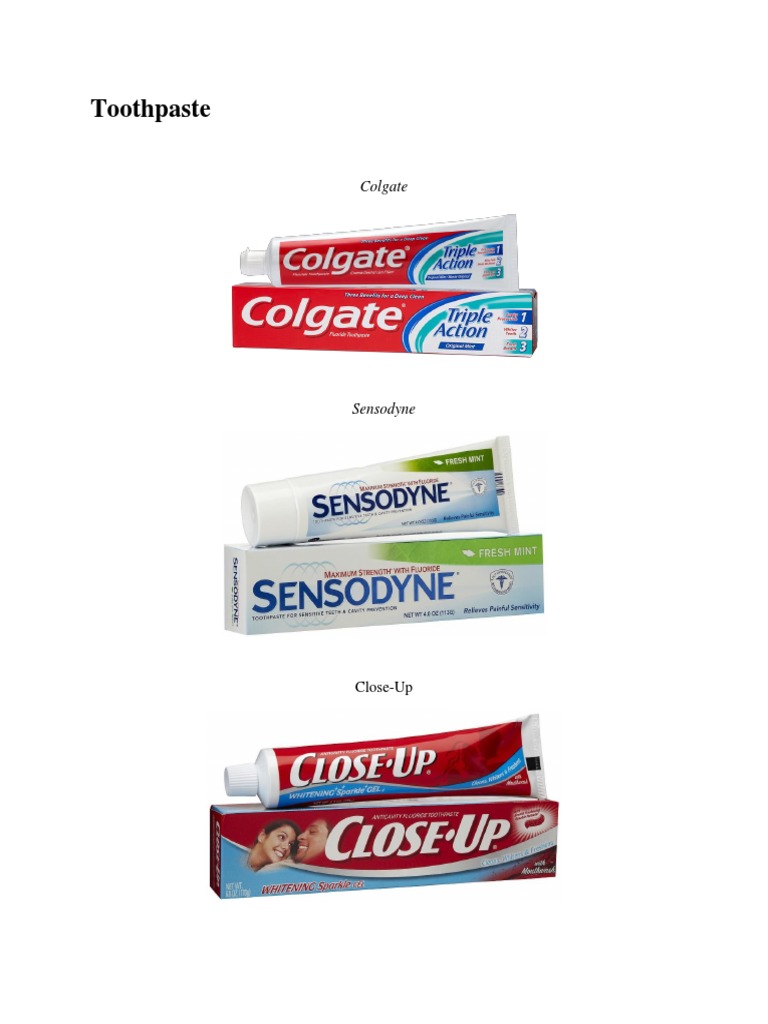 Toothpaste: Colgate | PDF